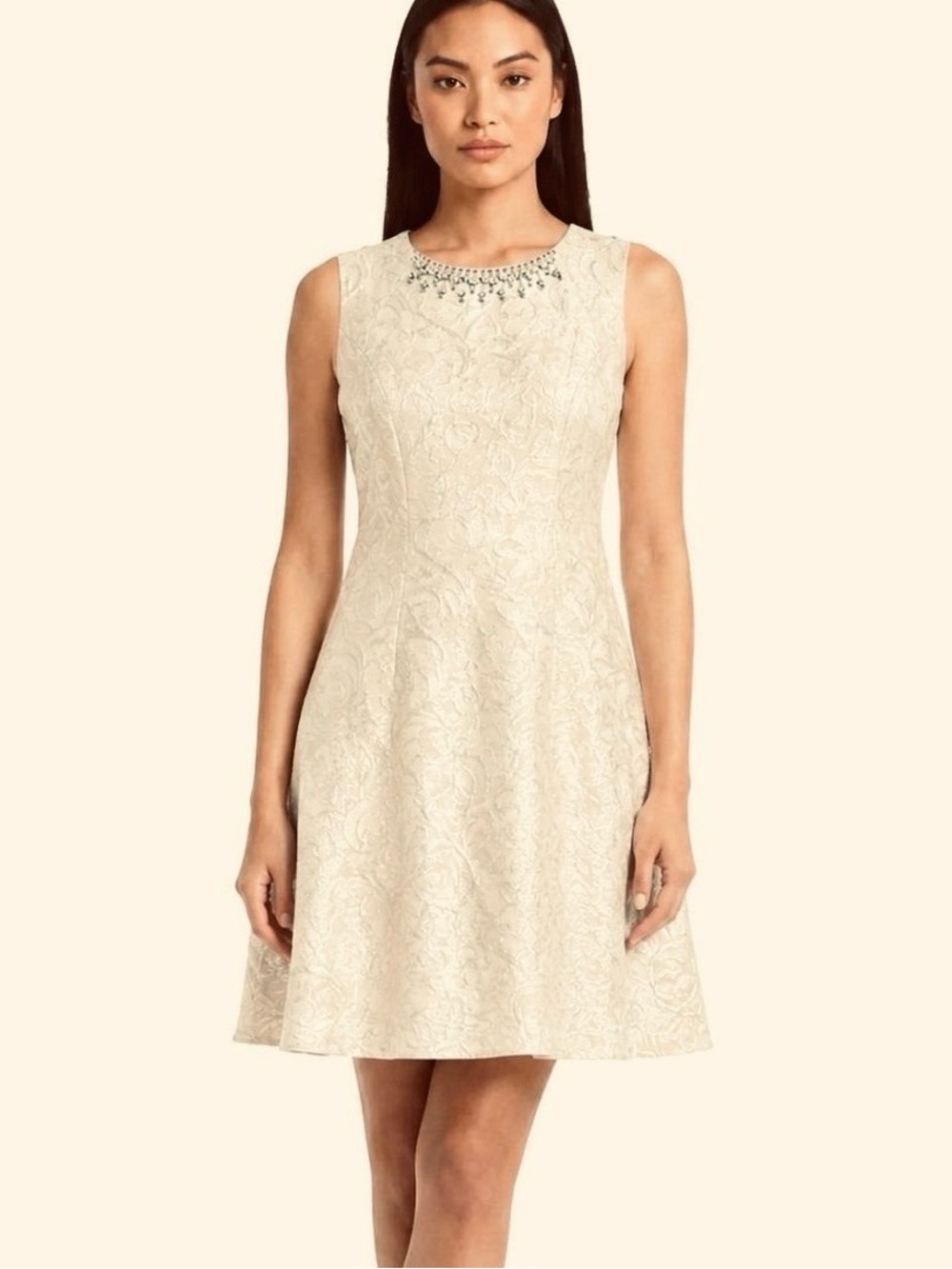 Maggy London Gold Brocade Cocktail Dress, Size 10, NWT
